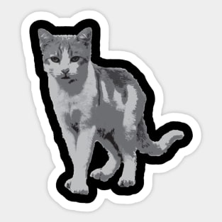Grey room tiger Sticker